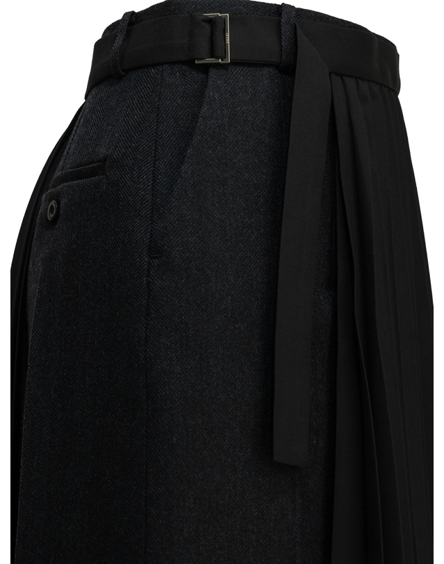 사카이 [해외직구][사카이]Pleated 미디스커트 26-08766202 7597114 착용컷