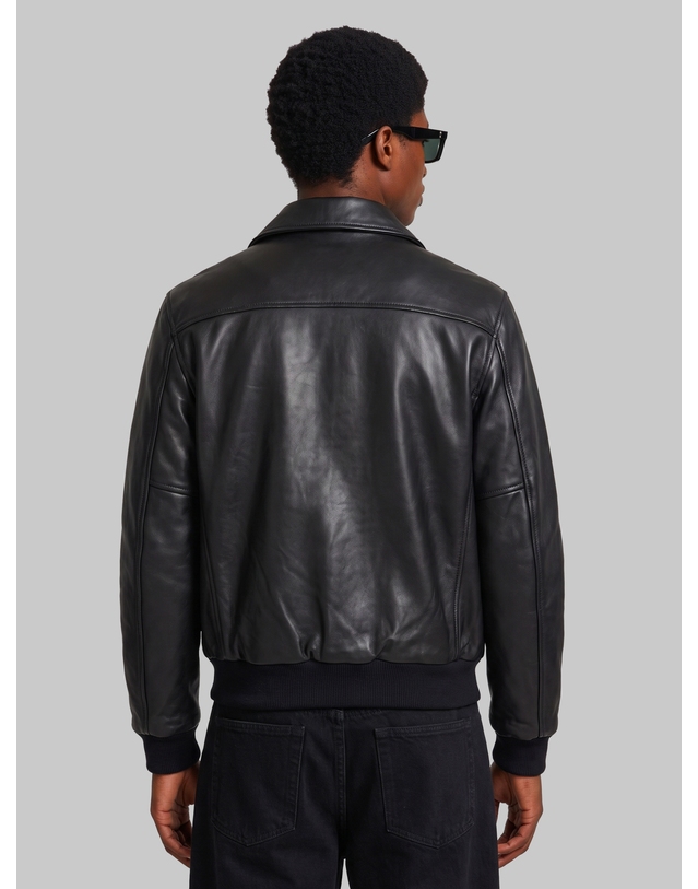 쇼트 뉴욕 [해외직구][쇼트뉴욕] 남성 가죽 자켓 LC5331X__BLACK 7581777 착용컷