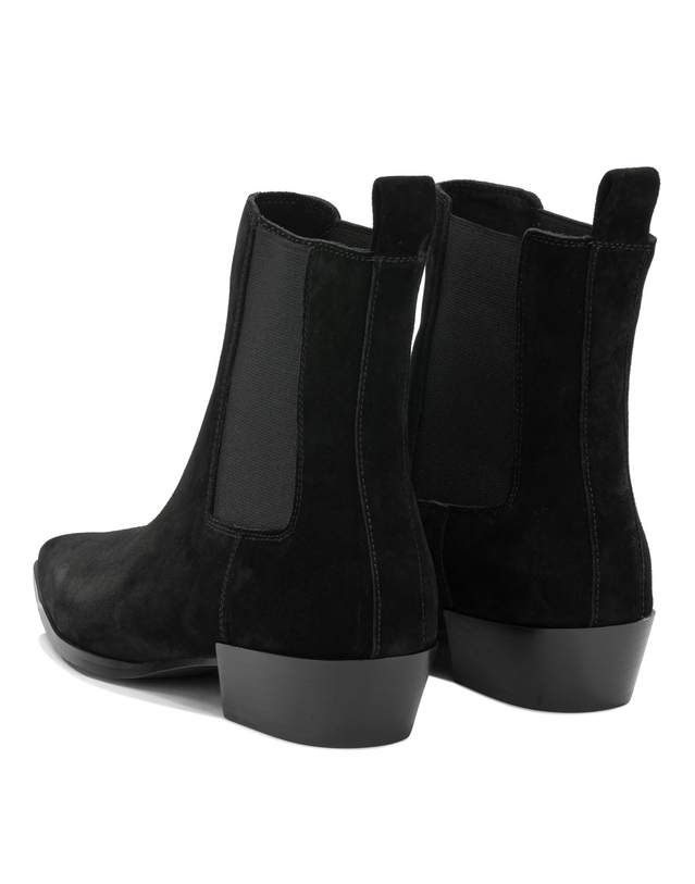 스트라테지아 [해외직구][스트라테지아] 앵클 부츠 A5900-XVELOUR NERO 7508237 착용컷