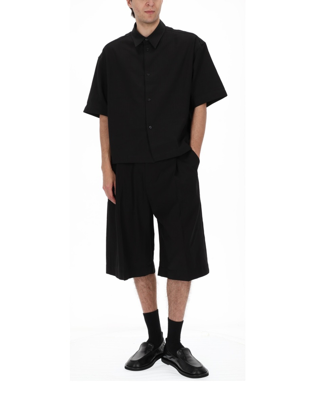 스튜디오 니콜슨 [해외직구][스튜디오 니콜슨]SANKO 반팔 셔츠 SANKOSNM-1267_BLACK 7306962 착용컷
