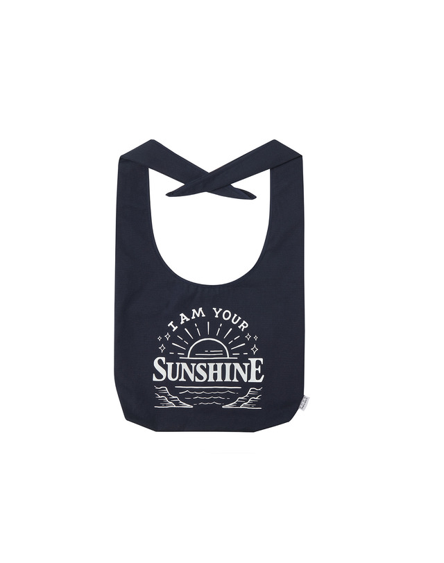 썸띵굿 Sunshine Tie Eco Bag NAVY 착용컷