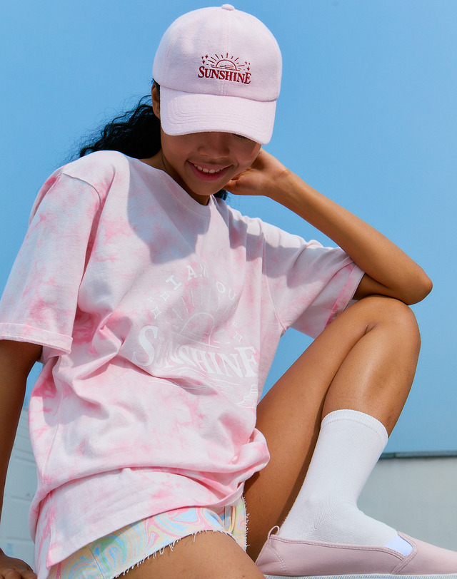 썸띵굿 STG x CDC TIEDYE T-Shirts PINK 착용컷