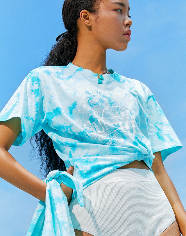 썸띵굿 STG x CDC TIEDYE T-Shirts BLUE 착용컷