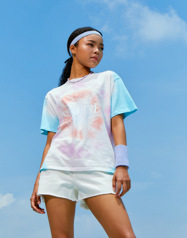 썸띵굿 STG x CDC TIEDYE T-Shirts MULTI 착용컷
