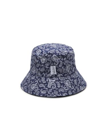 STG Reversible Bucket Hat_NAVY SOLID X NAVY PAISLEY