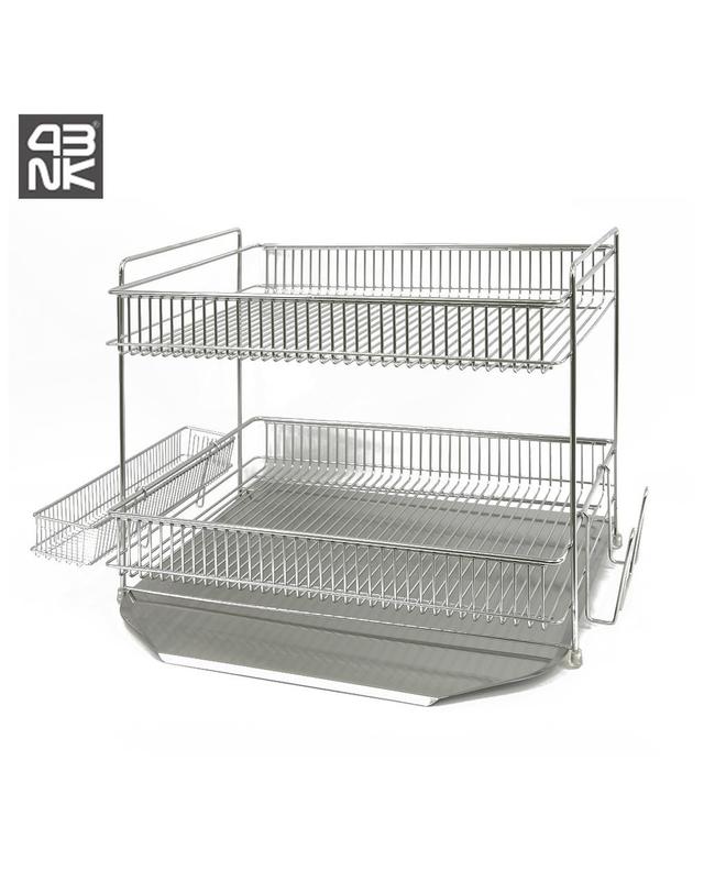 포비앤케이 노보 올스텐 304 식기건조대 2단(와이드) 착용컷