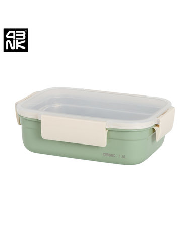 프라임락 민트 컬러 스텐 밀폐용기 직사각 6호 1.5L