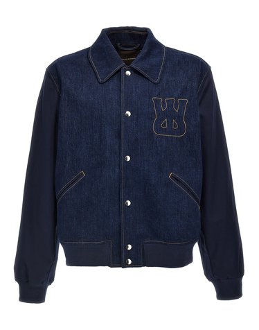 [해외직구][웨일스 보너]The Echo Denim Varsity 데님 자켓 MS25DE09DE01599 5248478
