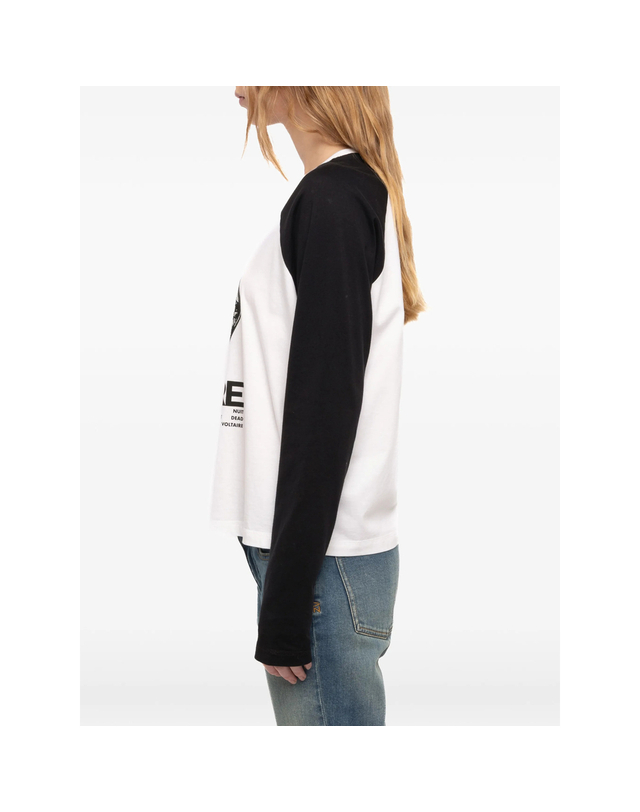 쟈딕앤볼테르 [해외직구][쟈딕 앤 볼테르] 긴팔 티셔츠 JWTS02926 WHITE 7542362 착용컷