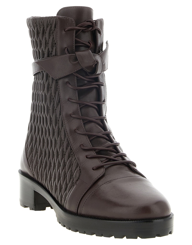 알렉산더 버만 [해외직구][알렉산더버만]Quilted Clarita Combat 부츠 B3503300390001DARKPLUM 7598624 착용컷