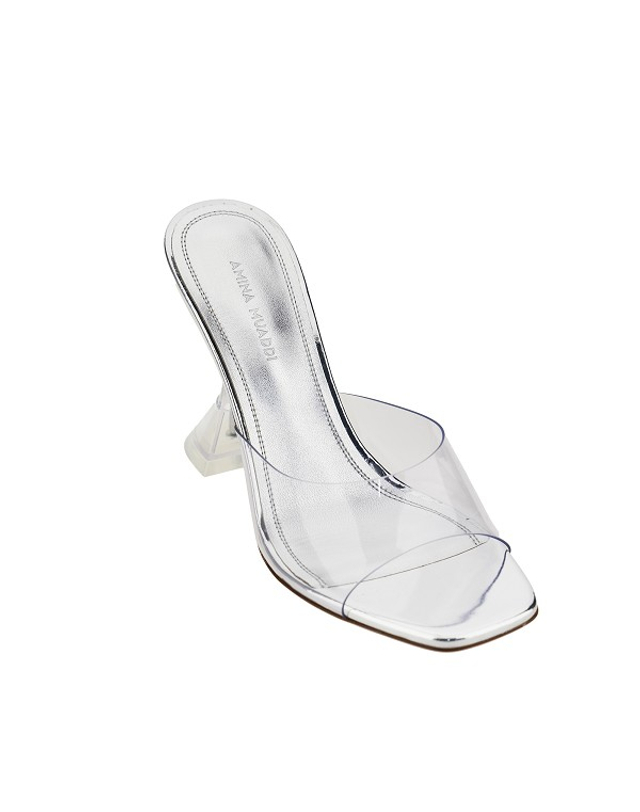 아미나무아디 [해외직구][아미나무아디] 샌들 LUPITAGLASSSLIPPER95PVCTRANSPARENT SILVER-TRANSPARENT SILVER 7600003 착용컷