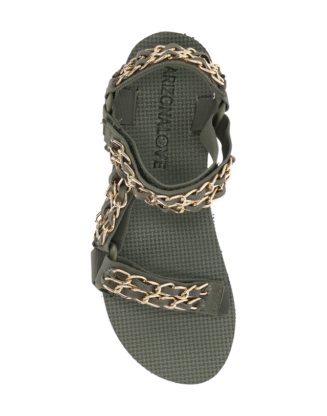 아리조나러브 [해외직구][아리조나 러브] 샌들 SS25TKGLDCHAINKAKIGOLD / KAKI 7315438 착용컷