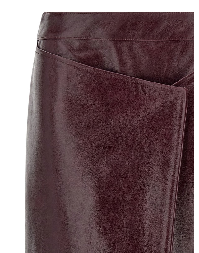 아르마리움 [해외직구][아르마리움]Ember 미디스커트 ARMTMSK24LE13014BORGOGNA 7560046 착용컷