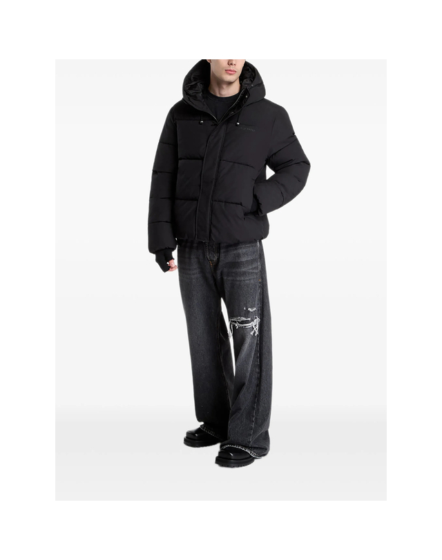 데일리 페이퍼 [해외직구][데일리페이퍼] 남성 패딩 자켓 2610175 MONOGRAM BLACK 7596002 착용컷