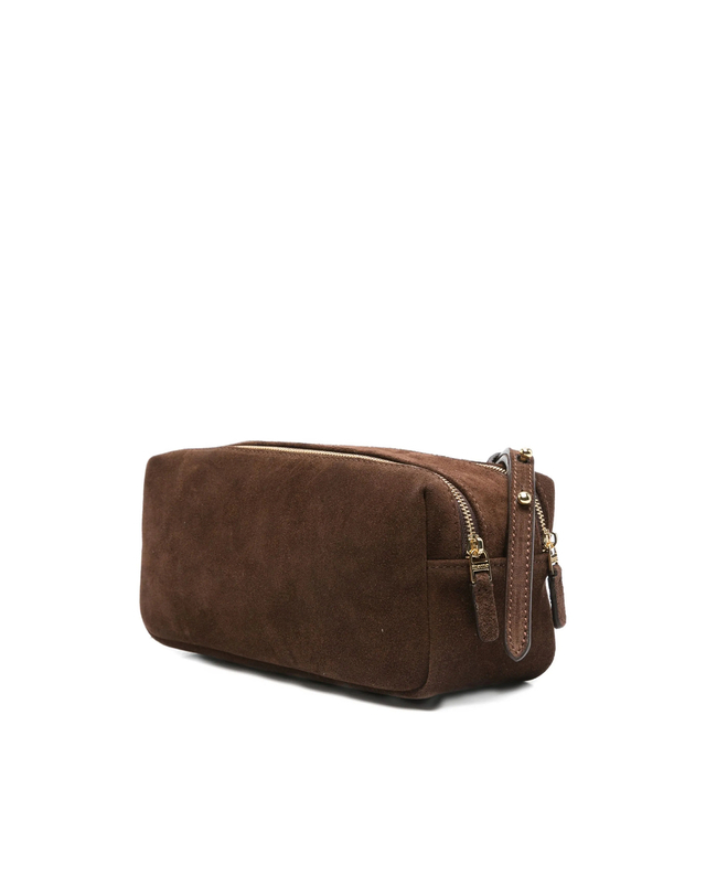 엘렘 [해외직구][엘레메] 숄더백 TROUSSE SUEDE BROWN 7492683 착용컷