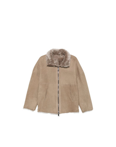 [해외직구][조르지오 브라토] 여성 가죽 자켓 GD27F19099BISM  TAUPE 7504200