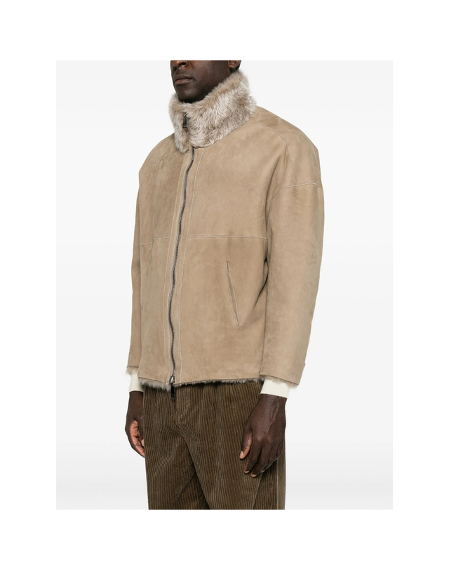 조르지오 브라토 [해외직구][조르지오 브라토] 여성 가죽 자켓 GD27F19099BISM TAUPE 7504200 착용컷