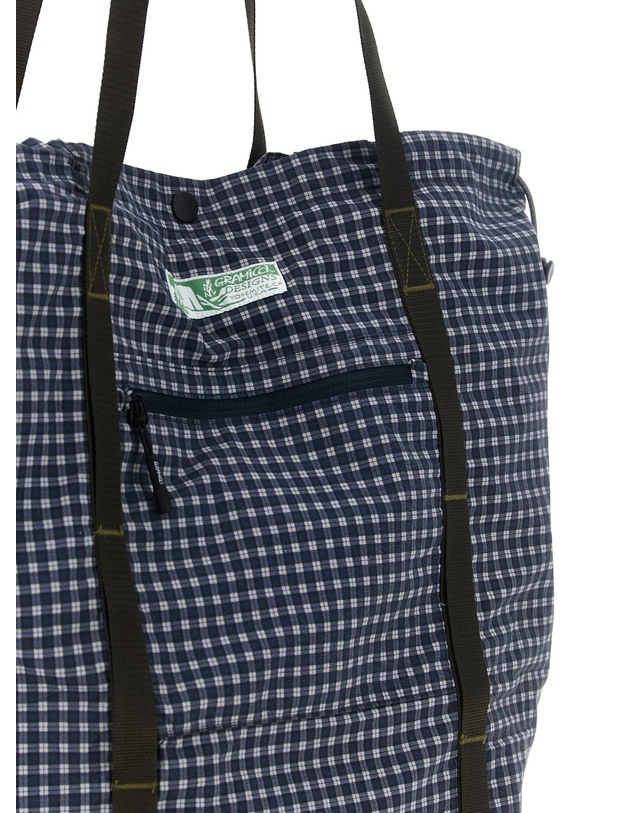 그라미치 [해외직구][그라미치]Utility Tote 토트백 G6FA071NAVYCHECK 7562615 착용컷