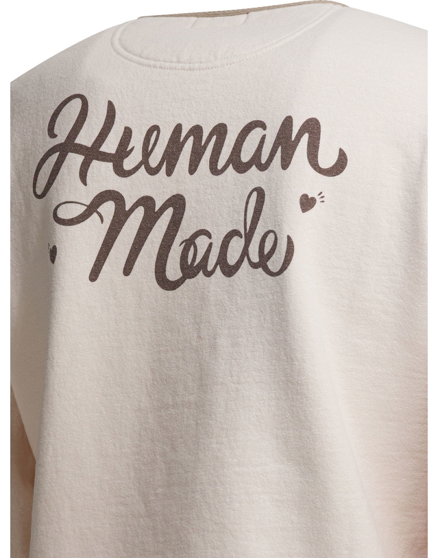 휴먼메이드 [해외직구][휴먼 메이드]Henley 맨투맨 HM30CS012WHITE 6963698 착용컷