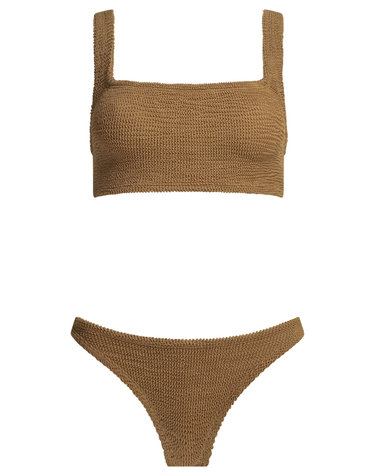 [해외직구][훈자 지] 비키니 XANDRA BIKINIMETALLIC CRINKLEMETALLIC COCOA 7305227