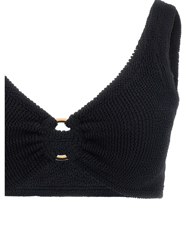 훈자 지 [해외직구][훈자 지]Julia 비키니 JULIAGOLDHOOPBIKINIBLACK 7435712 착용컷
