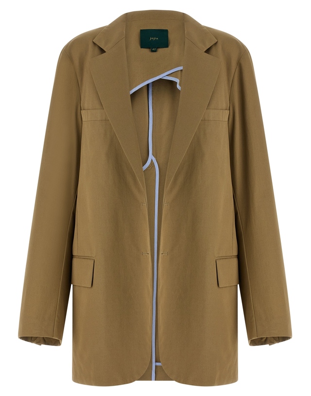 제지아 [해외직구][제지아]Birkin 여성 블레이저 MJD514ATEX44BEIGECOTTON 7166266 착용컷