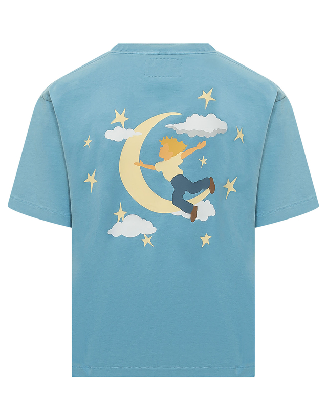 키드슈퍼 [해외직구][키드슈퍼] 반팔 티셔츠 SS26TEE07 LIGHTBLUE 7550148 착용컷