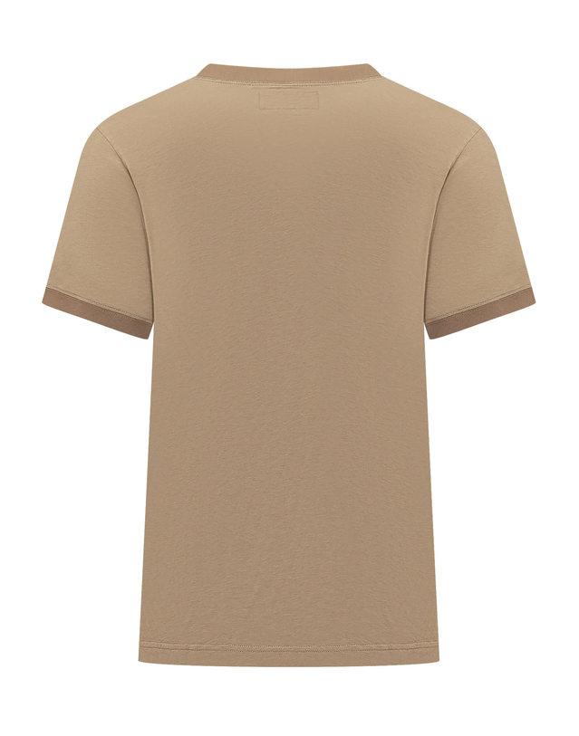키드슈퍼 [해외직구][키드슈퍼] 반팔 티셔츠 SS26TEE21 BROWN 7550160 착용컷