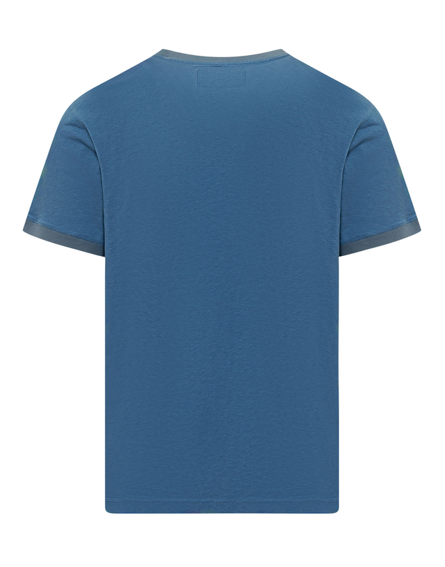 키드슈퍼 [해외직구][키드슈퍼] 반팔 티셔츠 SS26TEE22 DEEPBLUE 7550162 착용컷