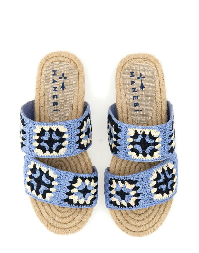 마네비 [해외직구][마네비]JUTE 플랫슈즈 P4.3Y0_COTTONCROCHETINDIGOANDNAVYBLUETWOBANDS 7541842 착용컷