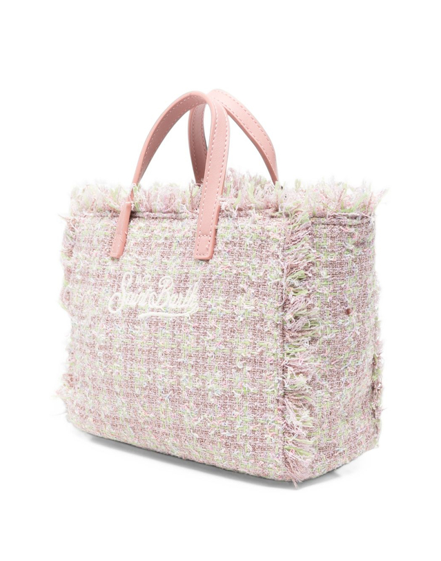 엠씨투 세인트바스 [해외직구][세인트 바쓰] 토트백 VAMI032 VANITY MINI TWEED N 00171M 7597508 착용컷