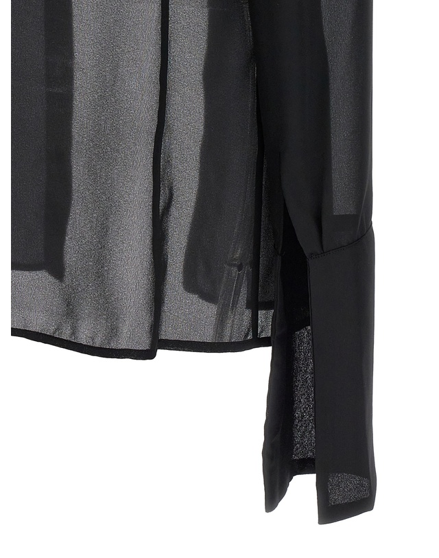 모놋 [해외직구][모놋]Georgette 블라우스 SS23208BLACK 2051036 착용컷