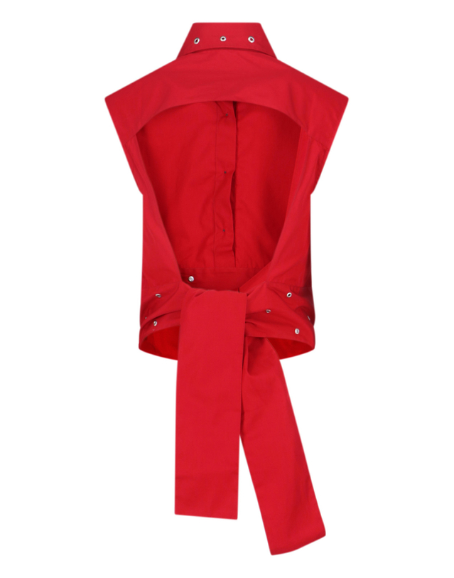 아워 레가시 [해외직구][아워레가시] 민소매 셔츠 W4252GLRLIPSTICK RED SUPER POPLIN 7323468 착용컷