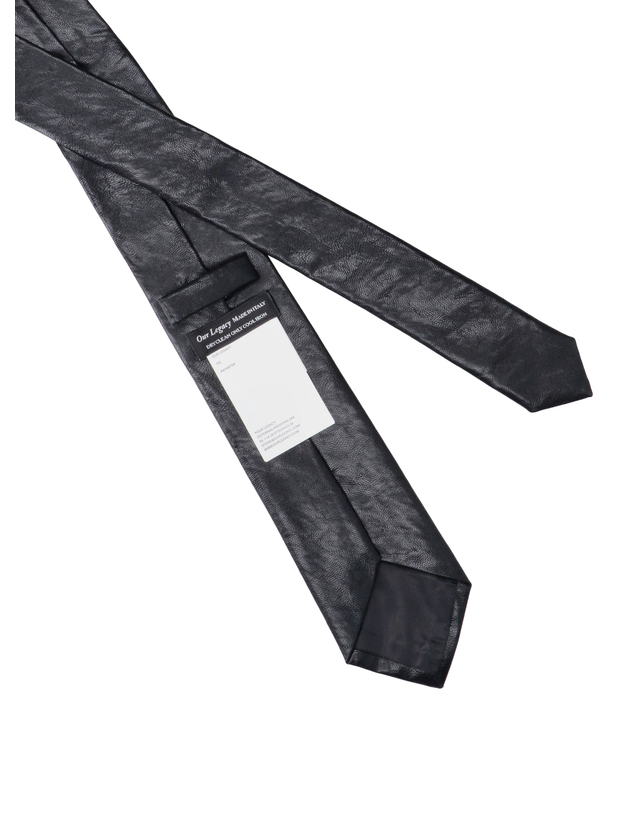 아워 레가시 [해외직구][아워레가시] 넥타이 A4248TBRBLACK REAL FAKE LEATHER 7562661 착용컷