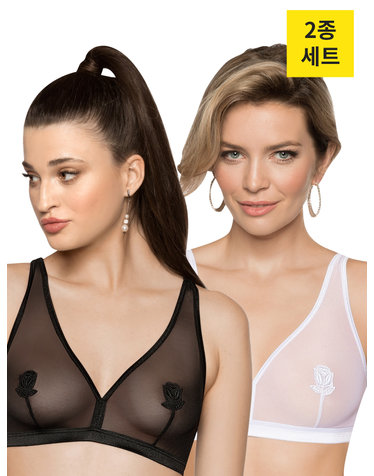 [로사]리스벳 노와이어 브라렛 2종 세트