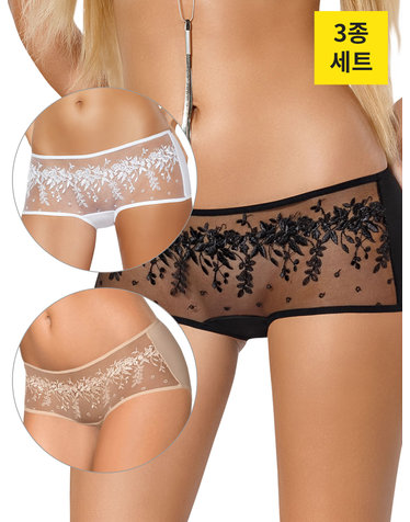 [파리파리]사리 레이스 사각팬티 3종 세트