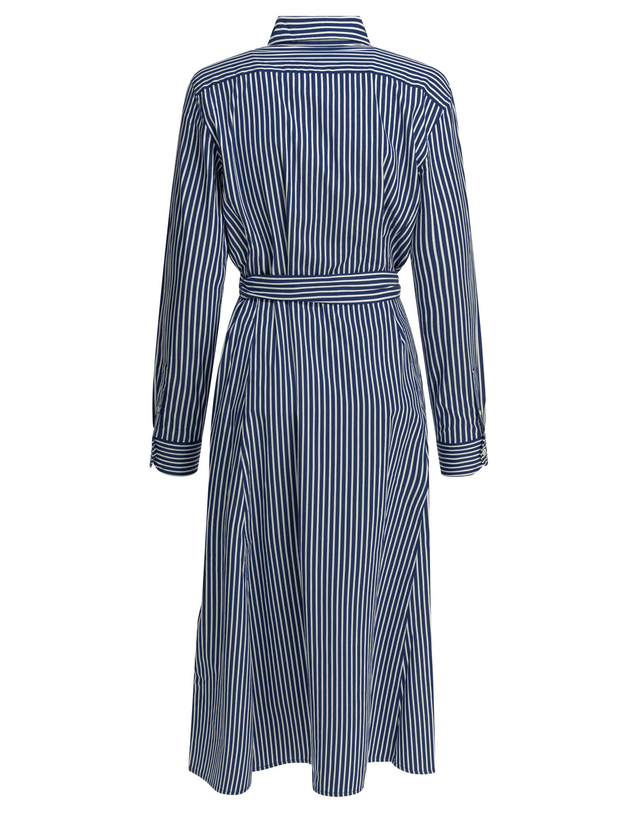 폴로 랄프로렌 [해외직구][폴로랄프로렌] 긴팔원피스 211891430001BRIGHT NAVY/WHITE 7421983 착용컷