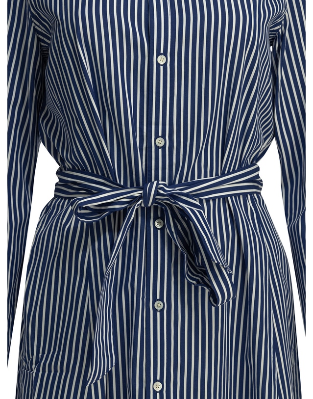 폴로 랄프로렌 [해외직구][폴로랄프로렌] 긴팔원피스 211891430001BRIGHT NAVY/WHITE 7421983 착용컷