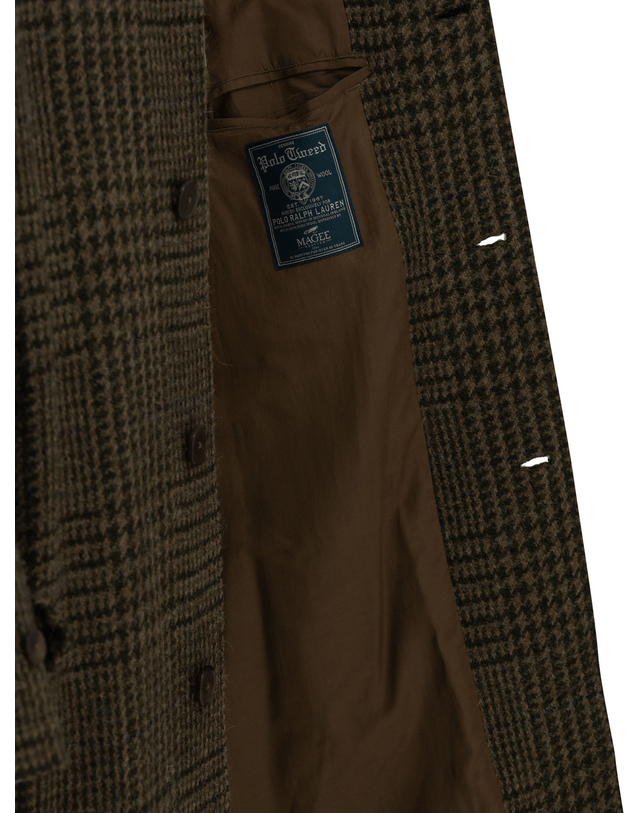 폴로 랄프로렌 [해외직구][폴로랄프로렌]Balmacaan 남성 트렌치 코트 715B26183001LODEN MULTI BURGUNDY 7555991 착용컷