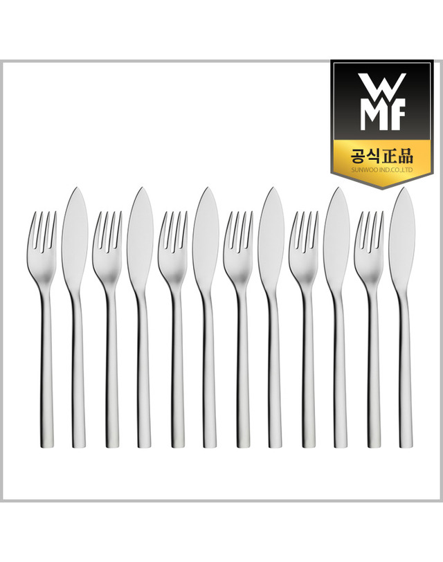 더블유엠에프 [WMF] 뉴 피쉬 나이프&포크 12종 세트 착용컷
