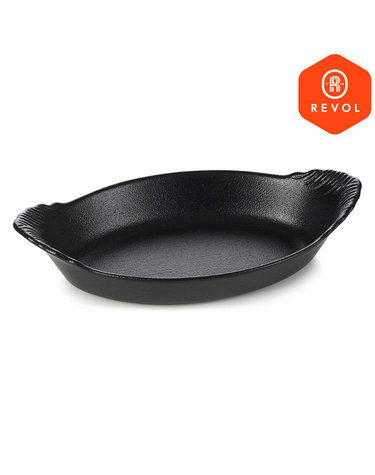 [레볼] 프렌치클래식 타원 귀접시 20cm (아이언블랙)