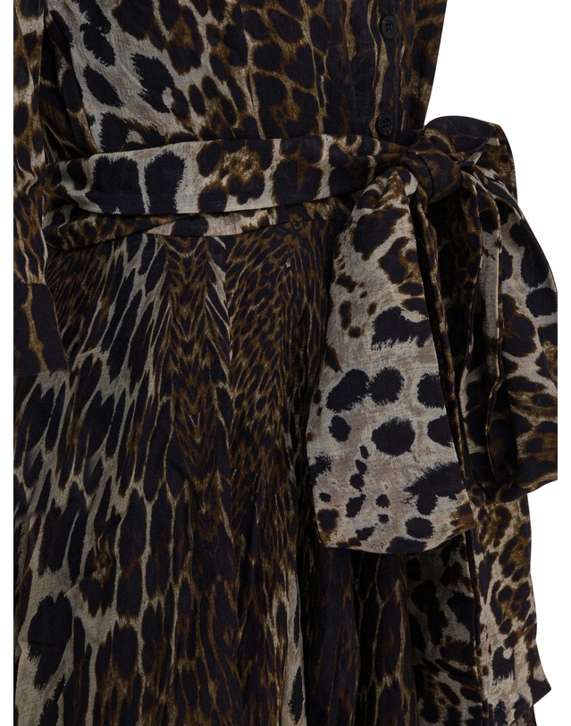 사만다성 [해외직구][사만다 성] 긴팔원피스 ASTERCOLOMBO LEOPARD BIG SEPIA 6573507 착용컷