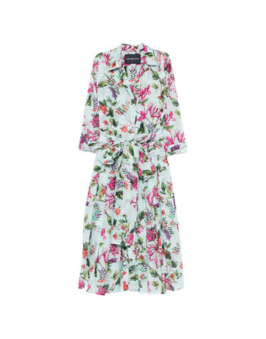 [해외직구][사만다 성] 긴팔원피스 AUDREYDRESSSHIRTGALERIESUMMERBOUQUETSOFTAQUA 7230127