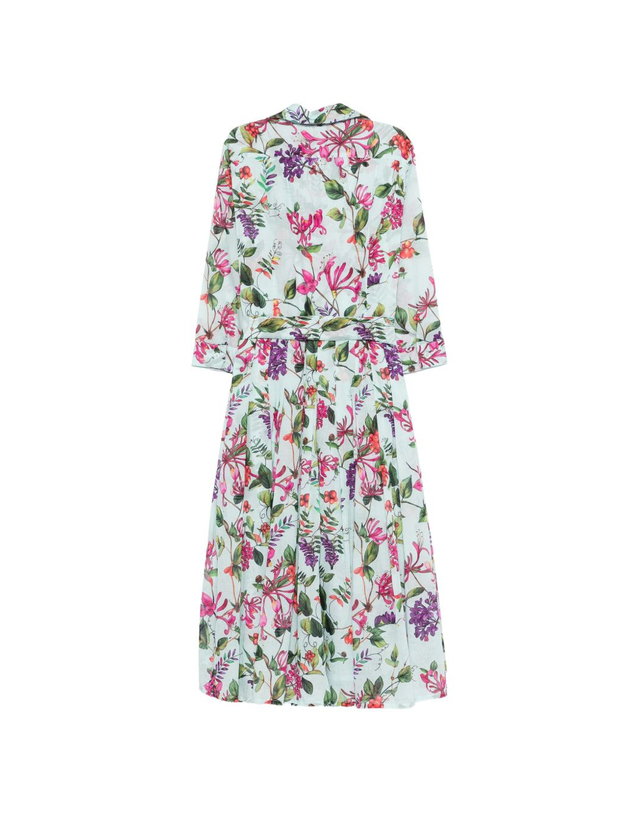 사만다성 [해외직구][사만다 성] 긴팔원피스 AUDREYDRESSSHIRTGALERIESUMMERBOUQUETSOFTAQUA 7230127 착용컷