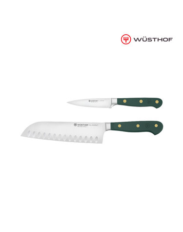 [우스토프] 클래식 나이프 과도 식도 2종세트 (페어링 9cm+셰프 G산토쿠 17cm) 프레쉬 로즈마리