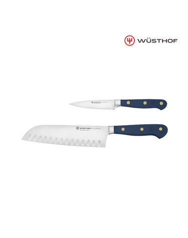 [우스토프] 클래식 나이프 과도 식도 2종세트 (페어링 9cm+셰프 G산토쿠 17cm) 와일드 블루베리