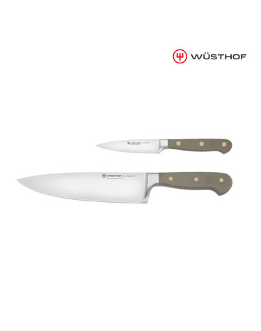 [우스토프] 클래식 나이프 과도 식도 2종세트 (페어링 9cm+셰프 20cm) 벨벳 오이스터