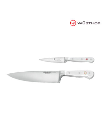 [우스토프] 클래식 나이프 과도 식도 2종세트 (페어링 9cm+셰프 20cm) 화이트