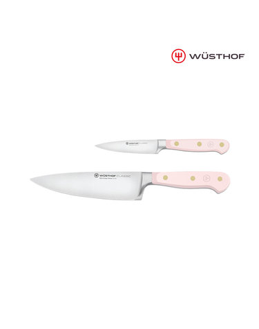 [우스토프] 클래식 나이프 과도 식도 2종세트 (페어링 9cm+셰프 16cm) 핑크 히말라얀 솔트
