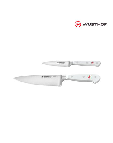[우스토프] 클래식 나이프 과도 식도 2종세트 (페어링 9cm+셰프 16cm) 화이트